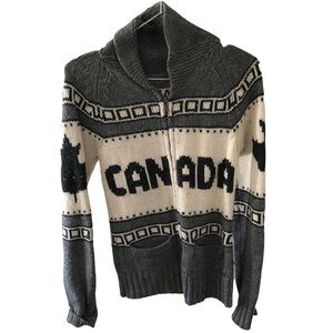 TNA Lambswool Zip-up Sweater